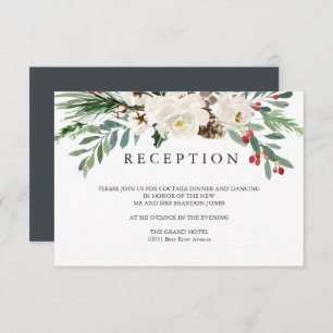 Mystical Winter   WEDDING  Reception Enclosure Invitation