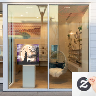 Mystical Witch, Black Cat, Full Moon