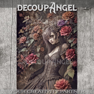 Mystical Witch: Hannah - Decoupage -  Tissue Paper