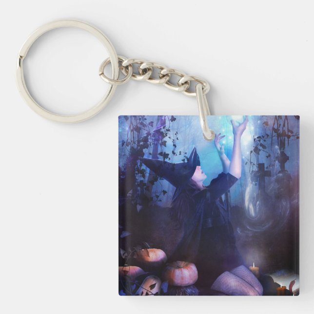 Mystical Witch Key Ring (Front)