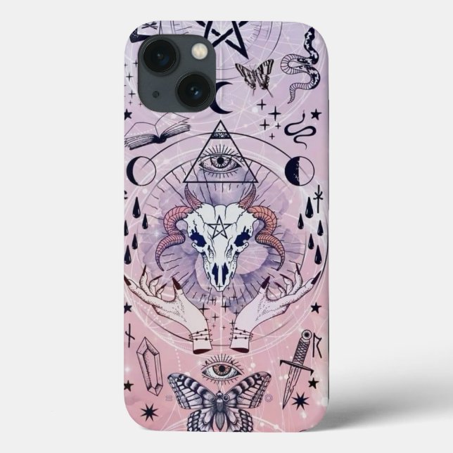 Mystical Witchy aesthetic Tredndy Halloween Case-Mate iPhone Case (Back)