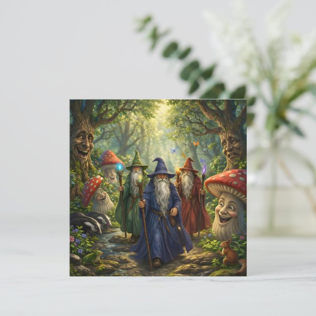 Mystical wizard Council enchanted forest fantasy g (Standing Front)