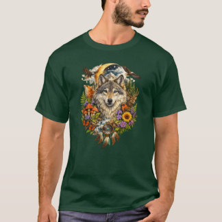 Mystical Wolf Forest Fantasy | Transparent PNG Wil T-Shirt