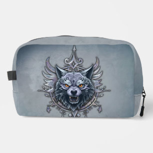 Mystical wolf head. dopp kit