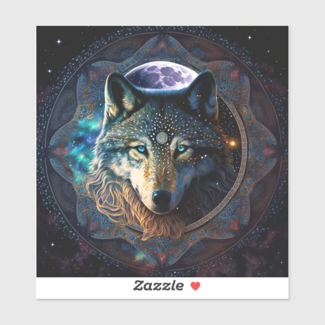Mystical Wolf Moon Mandala (Sheet)