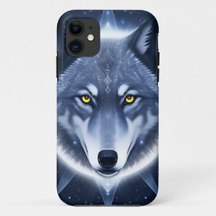 Mystical Wolf Portrait Art iPhone 11 Case