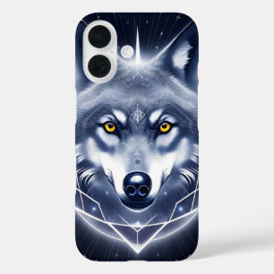 Mystical Wolf Portrait Art iPhone 16 Case