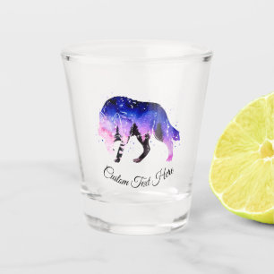 Mystical Wolf Spirit Animal Personalised Shot Glass