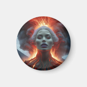 Mystical Woman Materialises From Volcano Lava Magnet