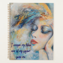 Mystical Woman With Feathers Planner