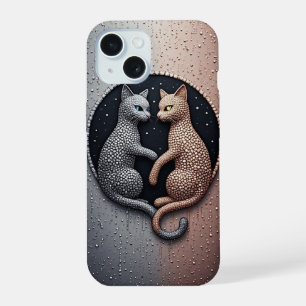 Mystical Yin Yang Cats ✨ Dripping Dark Aestetic iPhone 15 Case