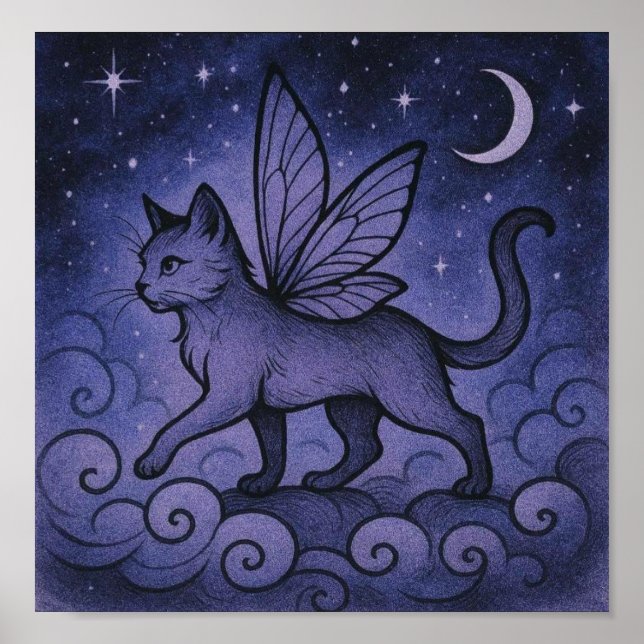 MysticButterFlyCat Poster (Front)