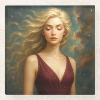 Mystik Woman - glass oppressor Glass Coaster