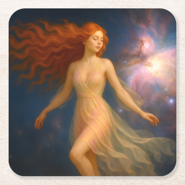 Mystik Woman - glass oppressor Square Paper Coaster (Front)