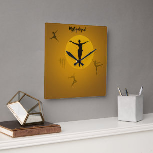 Mystique Elegant Dance Square Wall Clock