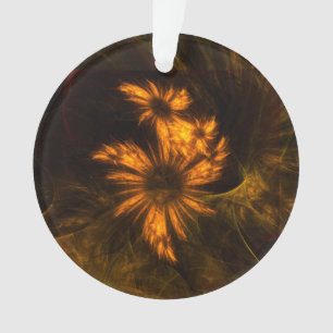 Mystique Garden Abstract Art Acrylic Circle Ornament