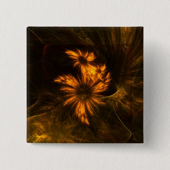 Mystique Garden Abstract Art Button (square) (Front)