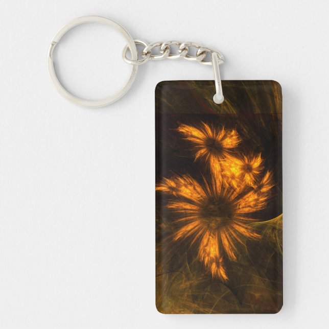 Mystique Garden Abstract Art Key Ring (Front)