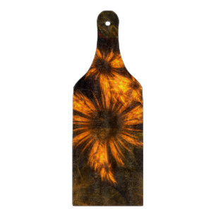 Mystique Garden Abstract Art Paddle Cutting Board