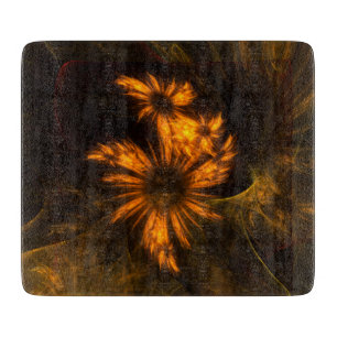 Mystique Garden Abstract Art Rectangle Cutting Board