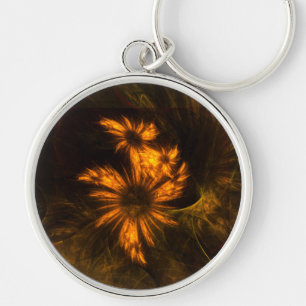 Mystique Garden Abstract Art Small Key Ring