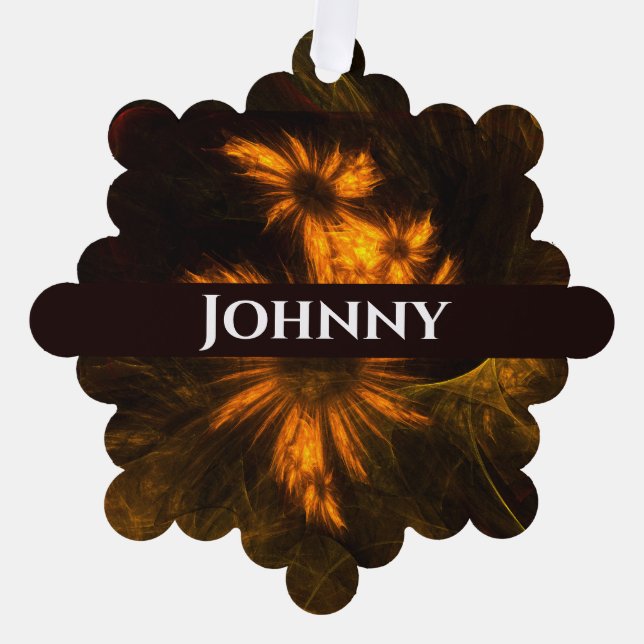 Mystique Garden Abstract Art Tree Decoration Card (Front)