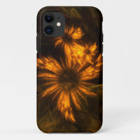 Mystique Garden Golden Abstract Fractal Art