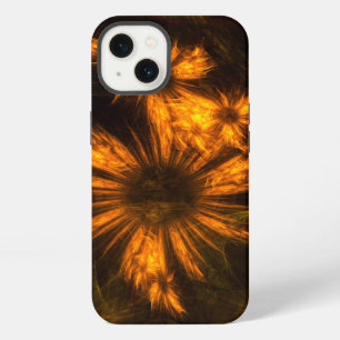 Mystique Garden Golden Abstract Fractal Art iPhone 13 Case