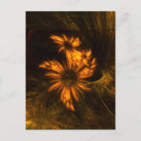 Mystique Garden Golden Abstract Fractal Art