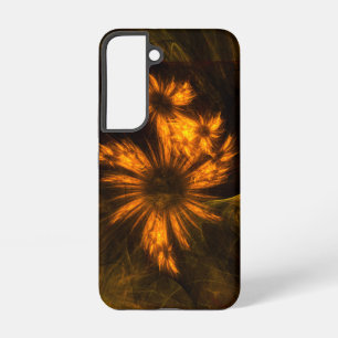 Mystique Garden Golden Abstract Fractal Art Samsung Galaxy Case