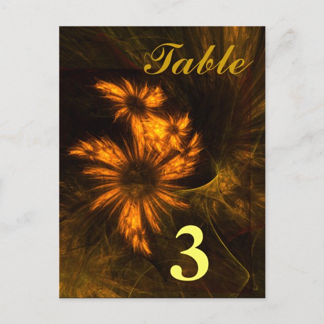 Mystique Garden Table Number Postcard (Front)