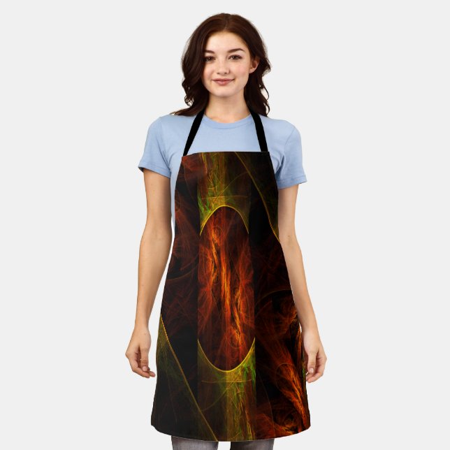 Mystique Jungle Abstract Art Apron (Worn)