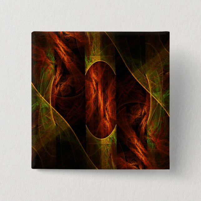 Mystique Jungle Abstract Art Button (square) (Front)