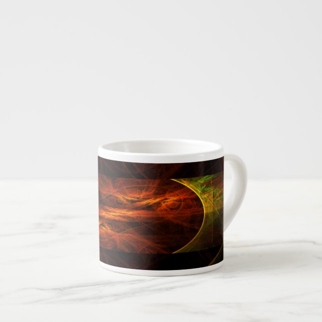 Mystique Jungle Abstract Art Espresso Mug (Front Right)