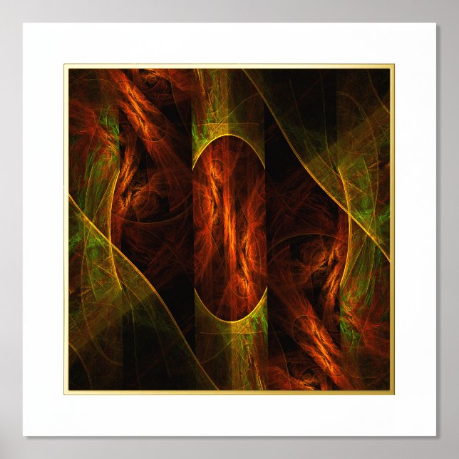 Mystique Jungle Abstract Art Foil Prints (Front)