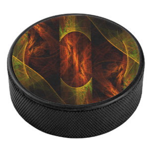 Mystique Jungle Abstract Art Hockey Puck
