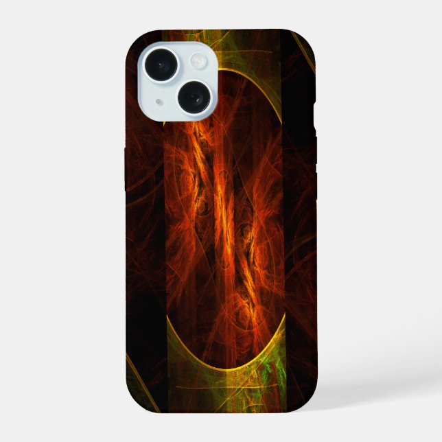 Mystique Jungle Abstract Art iPhone 15 Case (Back)