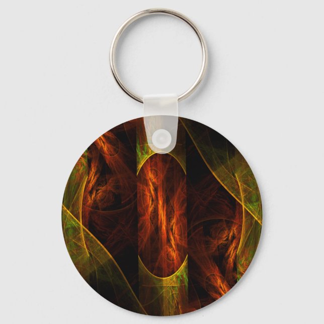 Mystique Jungle Abstract Art Keychain (Front)