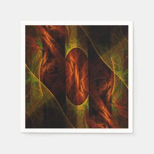 Mystique Jungle Abstract Art Napkin