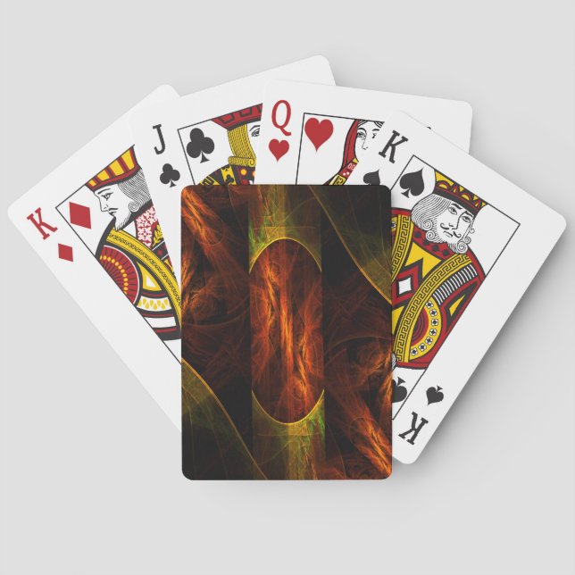 Mystique Jungle Abstract Art Playing Cards (Back)