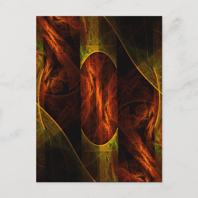 Mystique Jungle Abstract Art Postcard (Front)