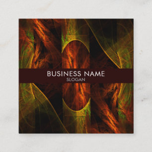 Mystique Jungle Abstract Art Professional Square Business Card