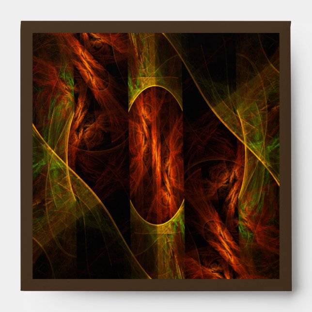 Mystique Jungle Abstract Art Square Envelope (Front)