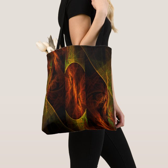 Mystique Jungle Abstract Art Tote Bag (Close Up)