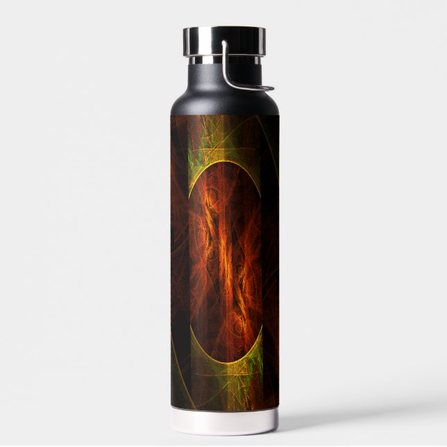 Mystique Jungle Abstract Art Water Bottle (Left)