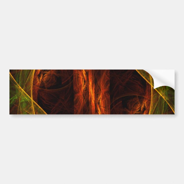 Mystique Jungle Modern Abstract Fractal Art Bumper Sticker (Front)