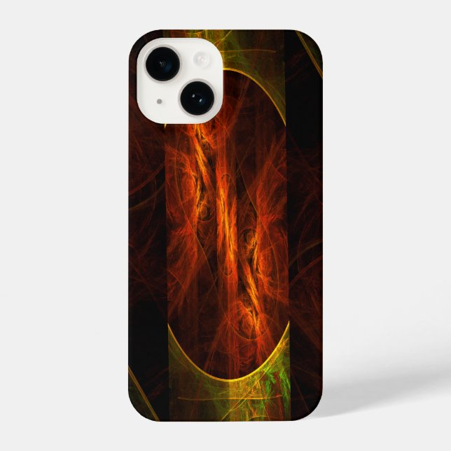 Mystique Jungle Modern Abstract Fractal Art iPhone Case (Back)