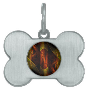 Mystique Jungle Modern Abstract Fractal Art Pet Name Tag