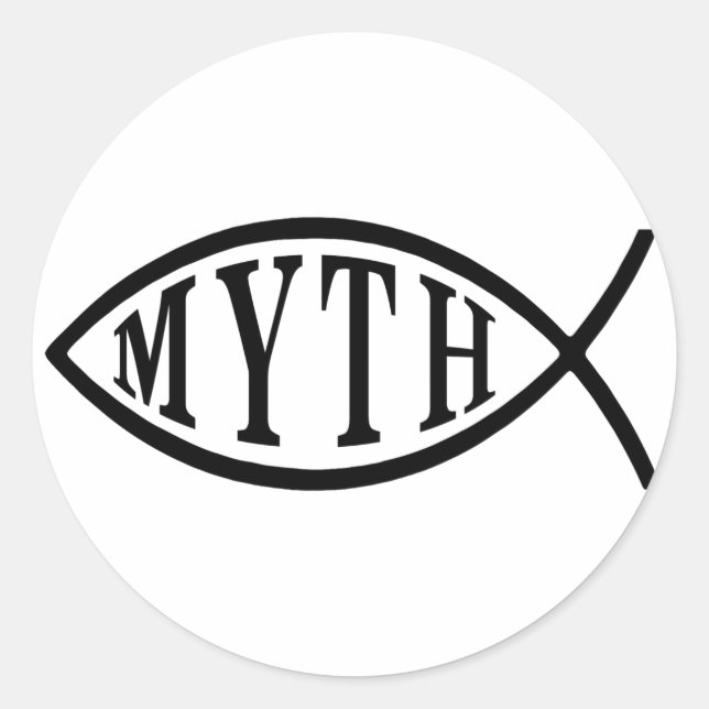 Myth Fish Classic Round Sticker (Front)