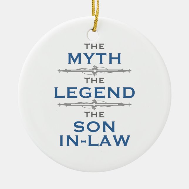 Myth Legend Son-In-Law Ceramic Tree Decoration (Front)